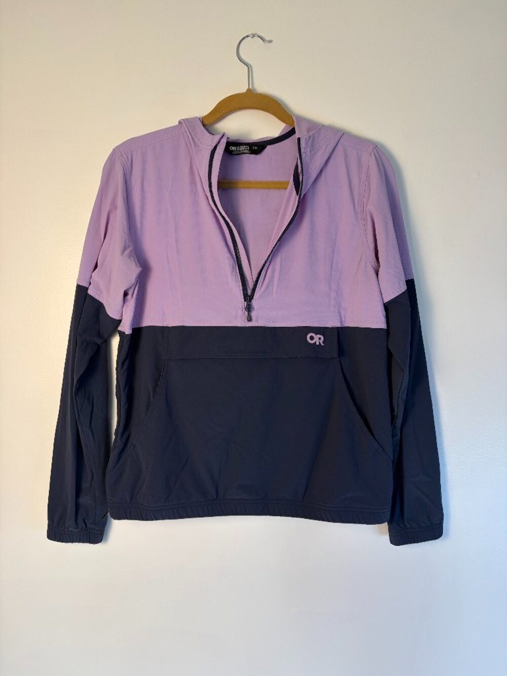 Outdoor Research Women's Ferrosi Anorak Lavender and Navy Blue1/2 Zip Jacket